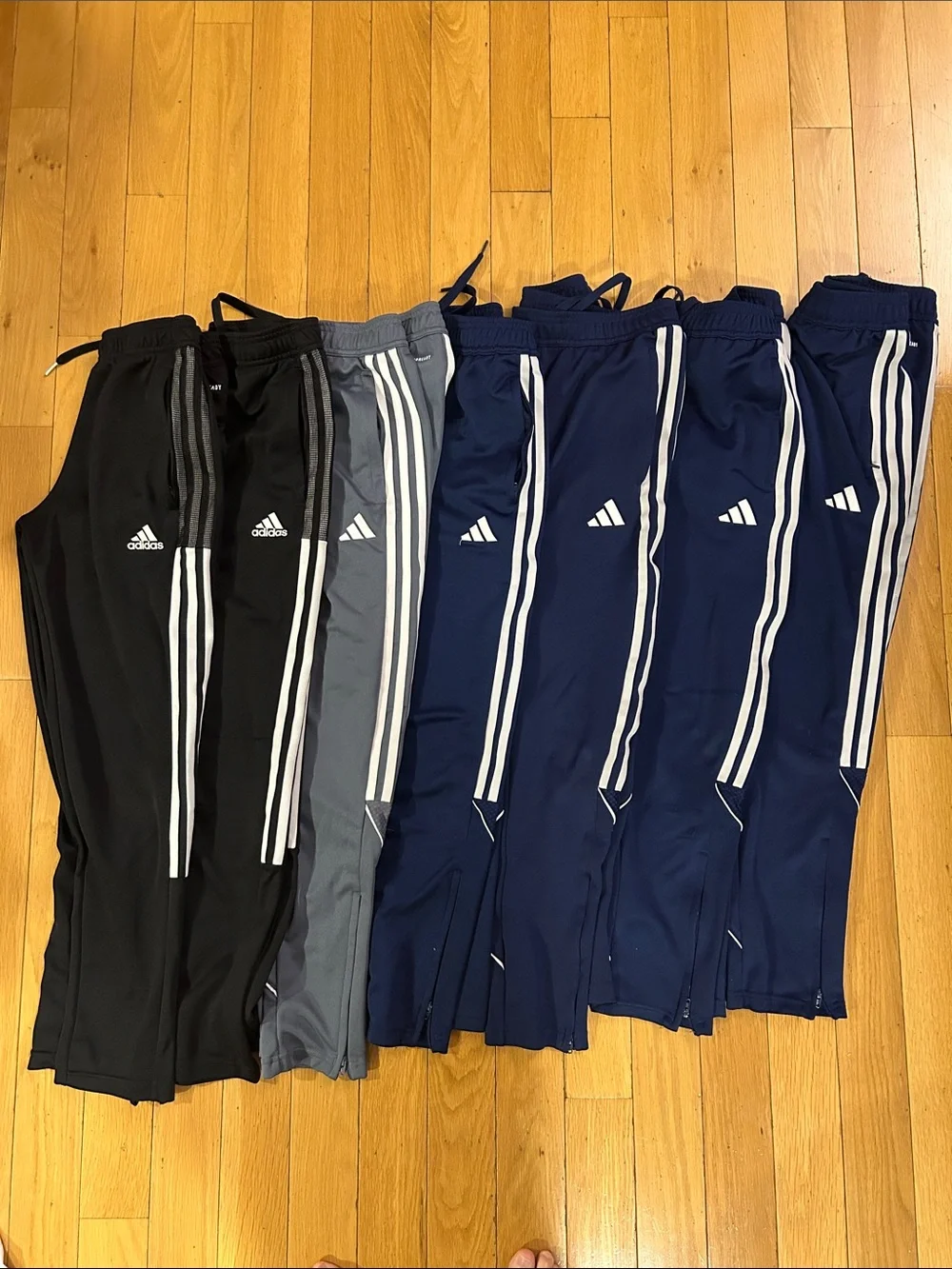 Lot 7 Adidas Tiro Youth Boys Running Aeroready Track Pants Size 11-12 Y